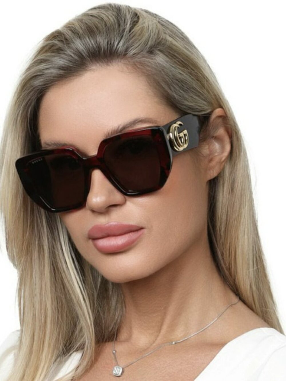 GUCCI GG0956S 008 VIOLET HAVANA CAT EYE SUNGLASSES